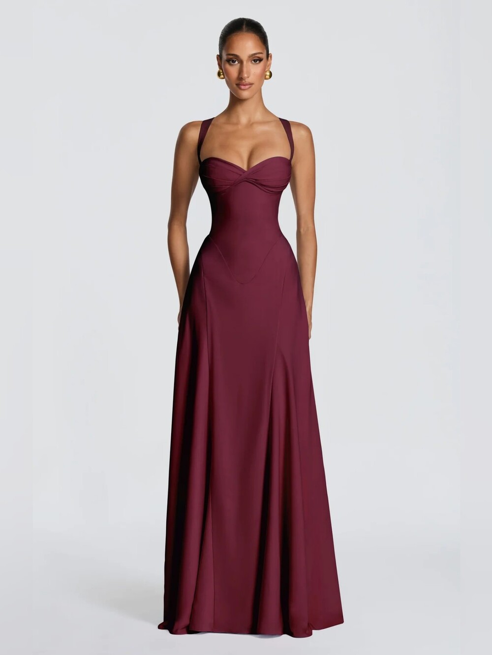 Vestido largo Irie - Laca cereza